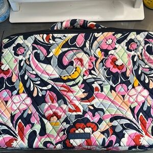 Vera Bradley Red and Pink Laptop Bag Quilted Design